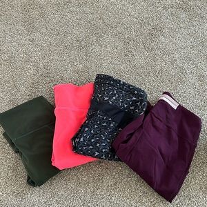 4 pairs of Fabletics leggings